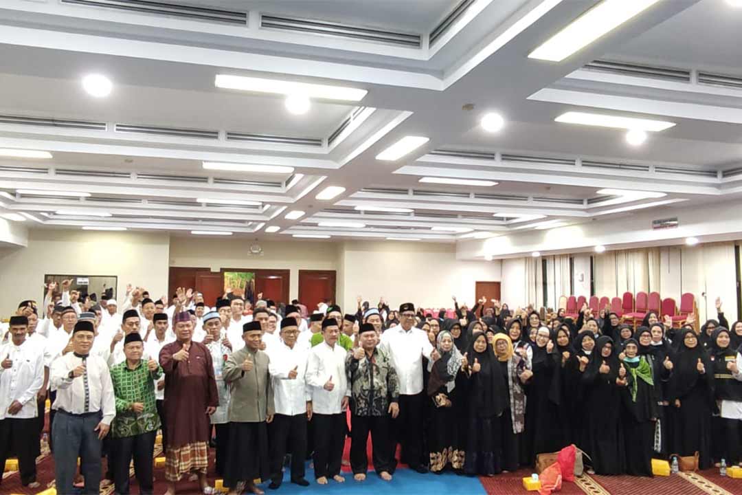 Pelepasan 163 calon jemaah haji Bontang oleh Wali kota Bontang di Auditorium Taman 3D Bontang, Jalan Awang Long, Bontang Baru, Minggu (11/6/2023).