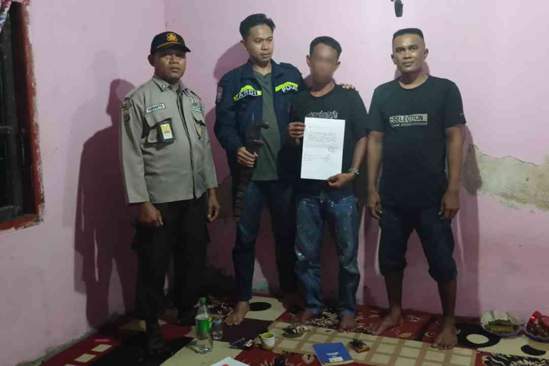 Pelaku pengancaman dengan sajam di Jalan Sidrap RT 20, Depan RS PKT Bontang telah meminta maaf dan membuat surat perjanjian, Kamis (29/6/2023).