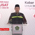Akhmad Fauzin, Kepala BBiro Humas, data dan Informasi Kemenag RI saat menyampaikan siaran pers di hari operasional ke-31