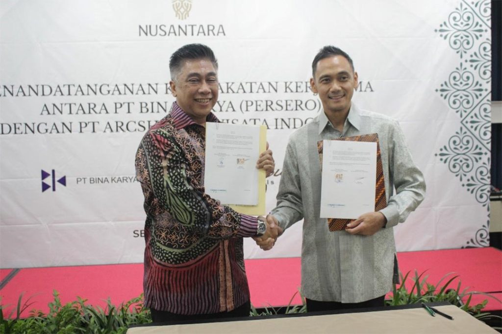 Penandatanganan Kesepakatan Kerja Sama antara PT ARCS House Wisata Indonesia dengan PT Bina Karya (Persero) di Jambuluwuk Thamrin Hotel, Jakarta Pusat, pada Senin (26/06/2023).