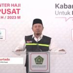 Dodo Murtado, Kordinator MCH PPIH Pusat, saat menyampaikan siaran pers, Selasa siang, 20 Juni 2023 di Media Center PPHI Pusat Jakarta.
