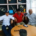 Syafril Teha Noer (kanan) saat bersama wartawan senior Kaltim Syafruddin Pernyata (tengah) dan Zainal Muttaqin (kiri)