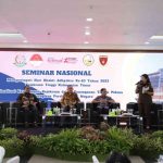 Acara seminar hukum dalam rangka Hari Bhakti Adhyaksa ke 63 tahun 2023 oleh Kejati Kaltim di kantor Kejaksaan Tinggi Kaltim, Kamis (13/7/2023).