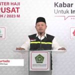 Dodo Murtado, Koordinator MCH PPIH Pusat saat menyampaikan keterangan Pers dari Media Center Haji di Asrama Haji Pondok Gede Jakarta