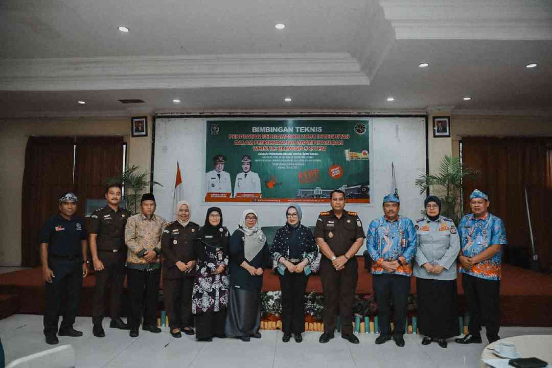 Dishub Kota Bontang peroleh penghargaan Wilayah Bebas Korupsi di Tanjung Laut Ballroom B Hotel Bintang Sintuk, Kamis (20/7).