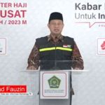 Akhmad Fauzin, Kepala Biro Humas Data dan Informasi Kementerian Agama RI saat menyampaikan keterangan pers dari Media Center Haji (MCH) PPIH Pusat di Asrama Haji Pondok Gede Jakarta, Jum'at siang, 21 Juli 2023.