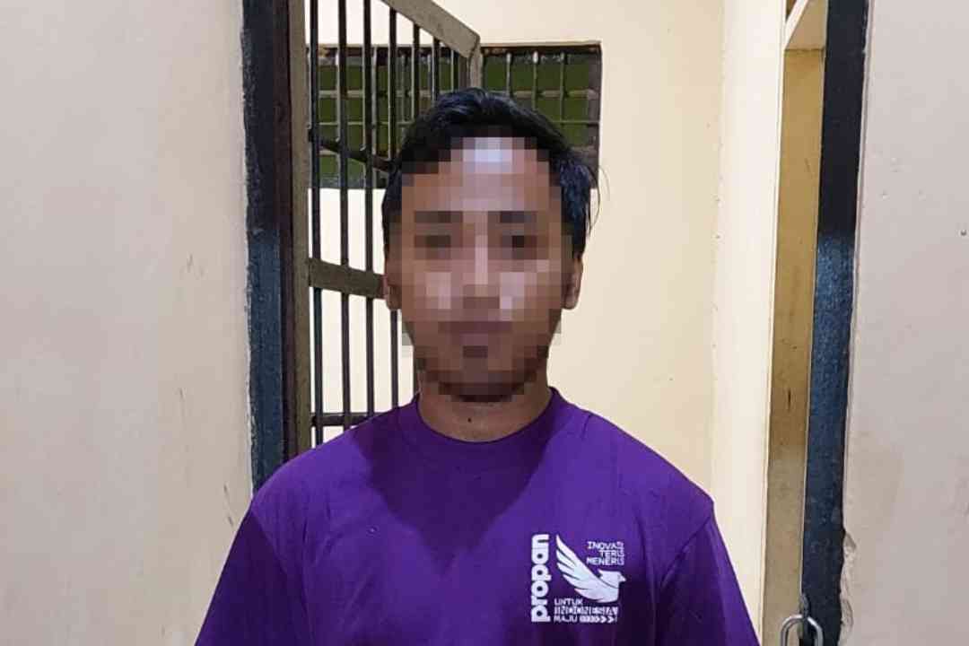 Pelaku penggelapan CMJ (21) diamankan Polres Bontang, Jumat (21/7/2023).