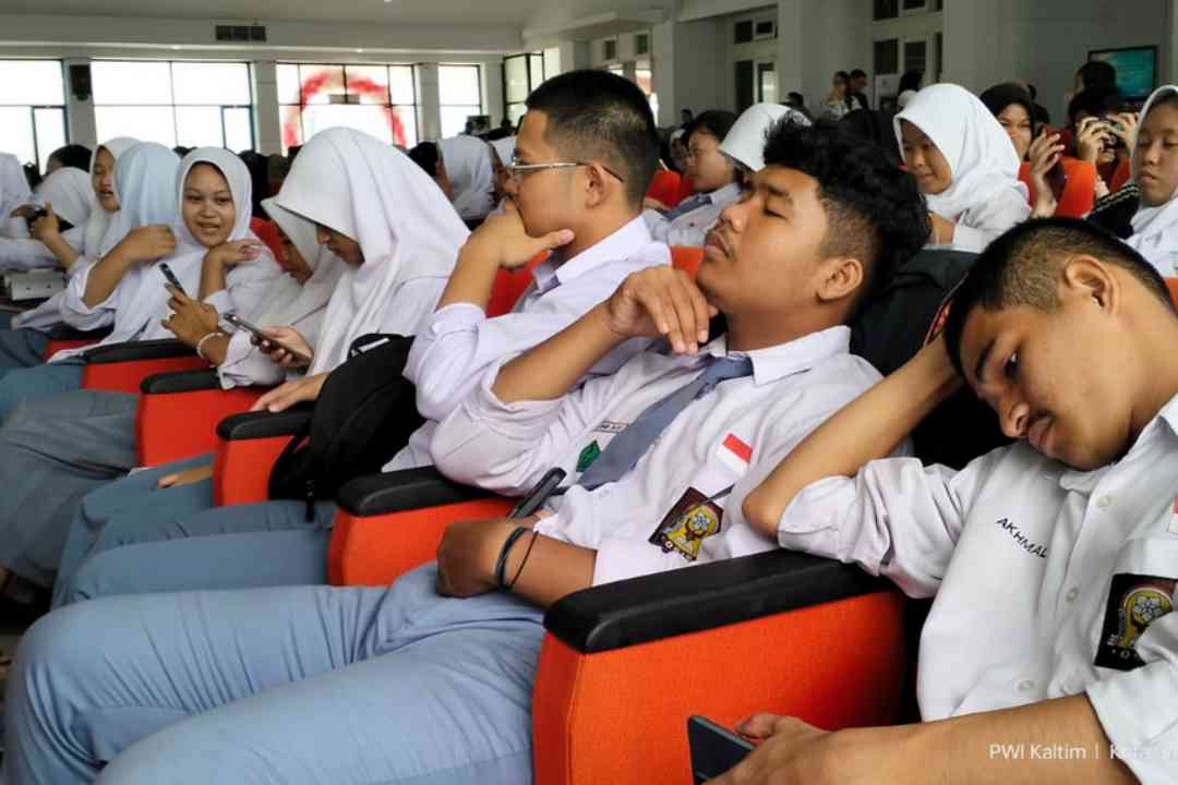 Peserta peringatan hari anak, tanpa semangat