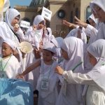 Kegiatan manasik haji cilik 2023 Himpaudi di Masjid Islamic Center Kalimantan Timur, Senin, 31 Juli 2023.