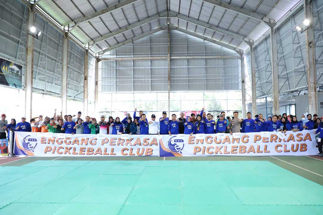 Turnamen Pickleball Nasional 2023 dilaksanakan di Lapangan Tenis, Jalan Awang Long, Bontang Utara.