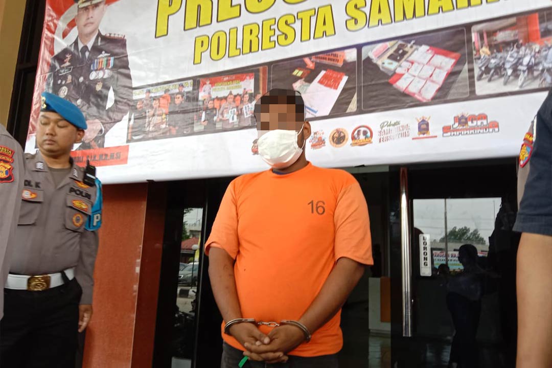 MR Pelaku Pencurian di Area Parkir Islamic Center Samarinda. (Foto : Nabil / Jurnalborneo.com)