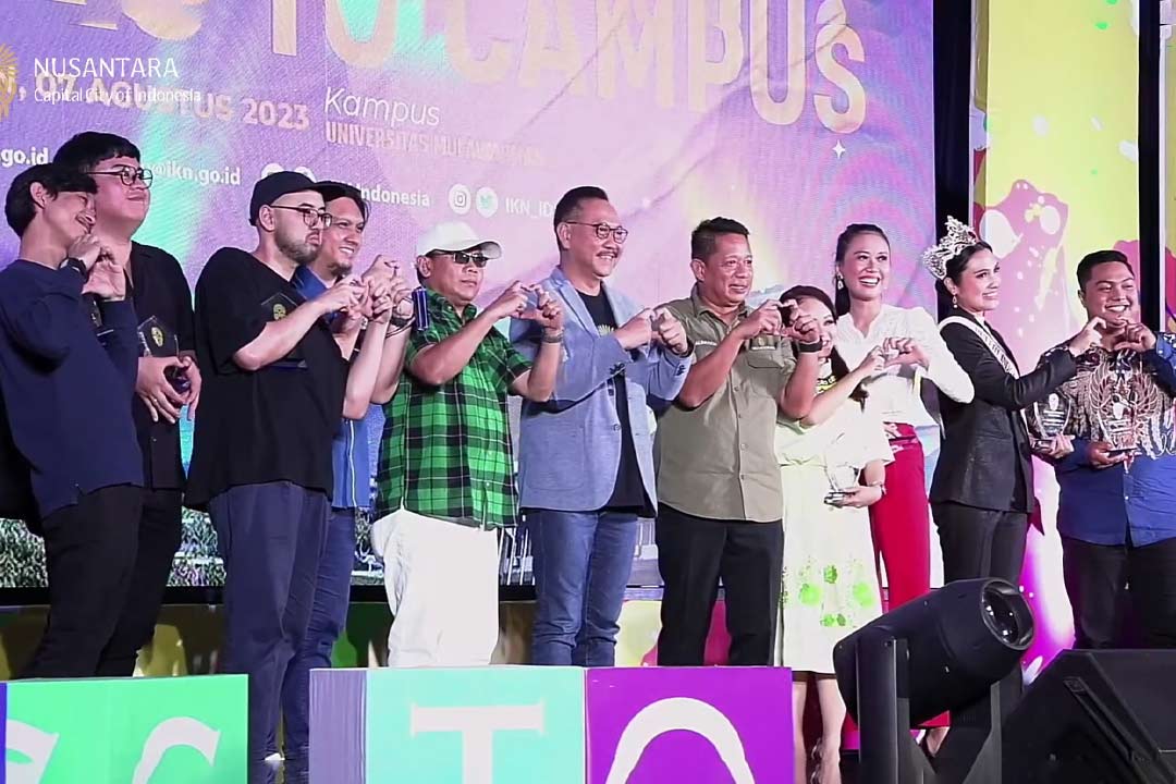 Acara Nusantara Goes to Campus oleh Otorita Ibu Kota Nusantara (IKN) bekerjasama dengan Universitas Mulawarman (Unmul), tanggal 7 Agustus 2023.