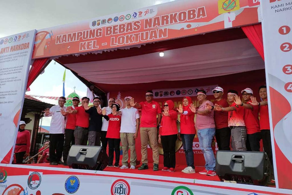 Kegiatan Launching Kampung bebas dari Narkoba dan Pelantikan Satgas Anti Narkotika Kelurahan Loktuan Tahun 2023, Jumat (18/8/2023)
