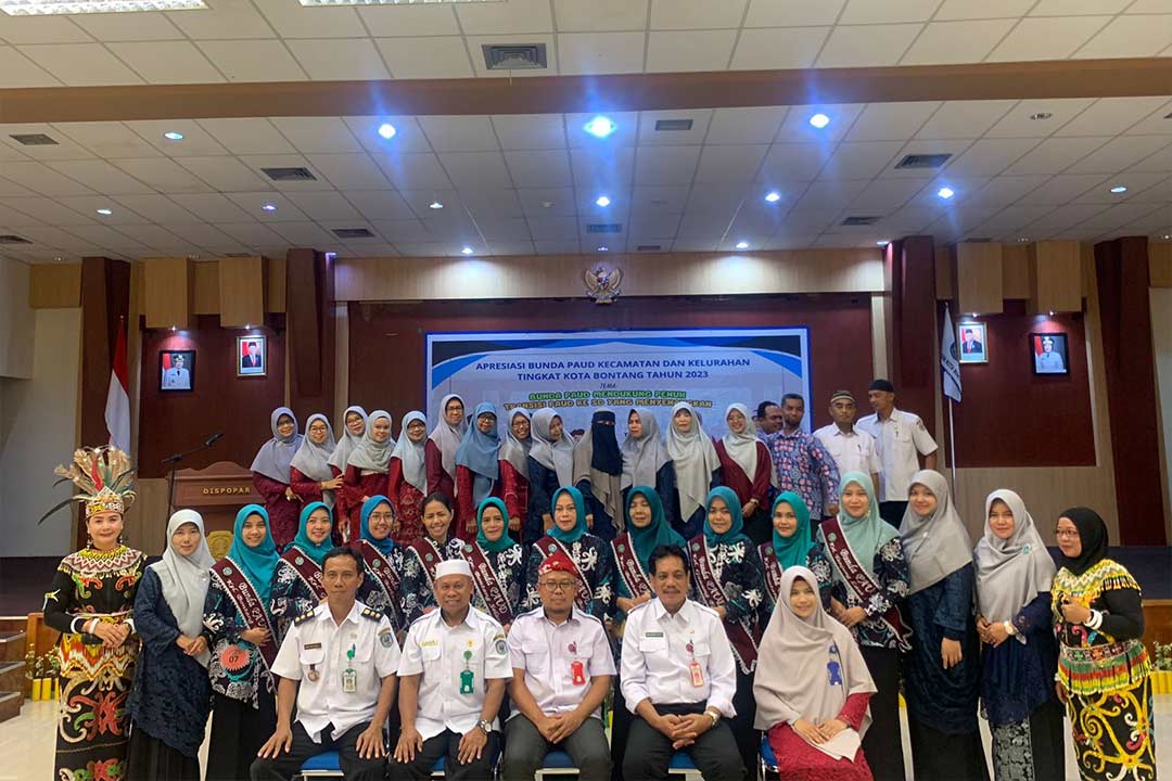 Kegiatan Apresiasi Bunda Paud Kota Bontang di Aula Auditorium Dispopar, Rabu (30/8/2023).