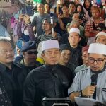 Ketua Forum Pedagang Pasar Pagi (FP3) Kota Samarinda Thoriq Hakim didampingi Sekretaris Umum Jupriansyah Awing saat menyampaikan aspirasi pedagang Pasar Pagi Samarinda, Jumat (8/9/2023)