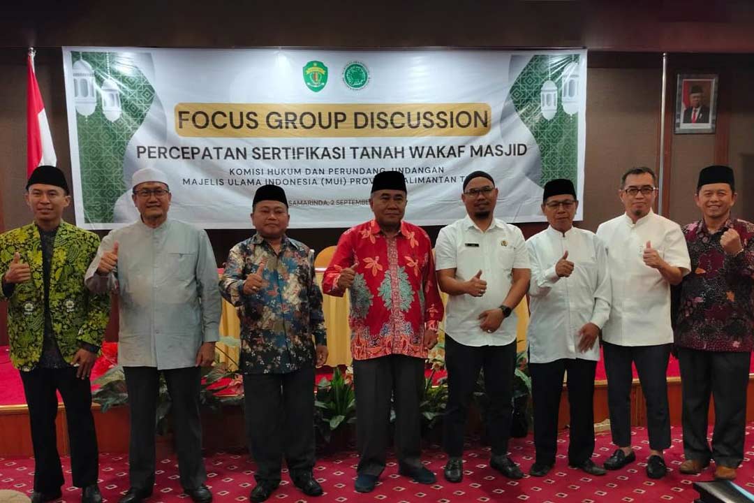 Kegiatan diskusi percepatan sertifikasi tanah wakaf masjid di Hotel Grand Sawit di jalan KH. Abdurrasyid Samarinda, Sabtu (2/9).