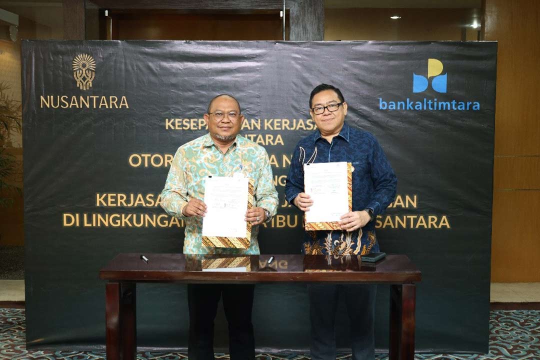 Acara Penandatanganan Kesepakatan Kerja Sama antara PT BPD Kaltim Kaltara dengan Otorita Ibu Kota Nusantara di Panin Tower Lt 5, Jakarta pada Rabu (06/09/2023).