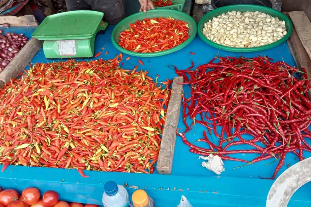 Cabai rawit merah di Pasar Baqa Samarinda