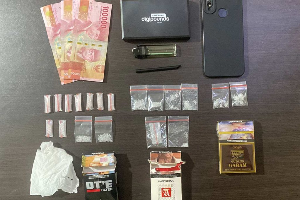 Barang bukti yang berhasil diamankan Polres Bontang dari tersangka