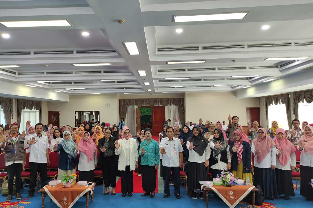 Kegiatan Koordinasi dan Sinkronisasi Peningkatan Sumber Daya Lembaga Penyedia Layanan Anak di Auditorium 3 Dimensi Kota Bontang, Rabu (20/9/2023).