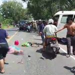 Tangkapan layar insiden laka lantas ambulance vs truk tangki CPO.