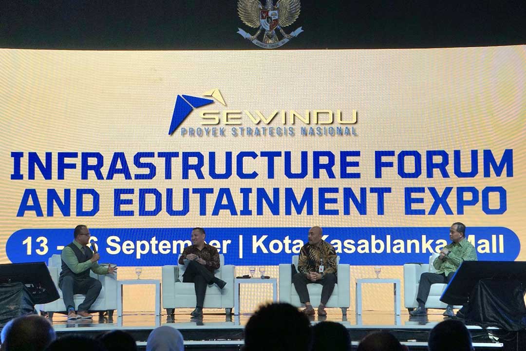 Agenda Sewindu Proyek Strategis Nasional (PSN) di Mal Kota Kasablanka Jakarta, yang bertemakan “Peluang Investasi dan Pembiayaan Infrastruktur di Ibu Kota Nusantara (IKN)”, pada Rabu (13/9/2023).