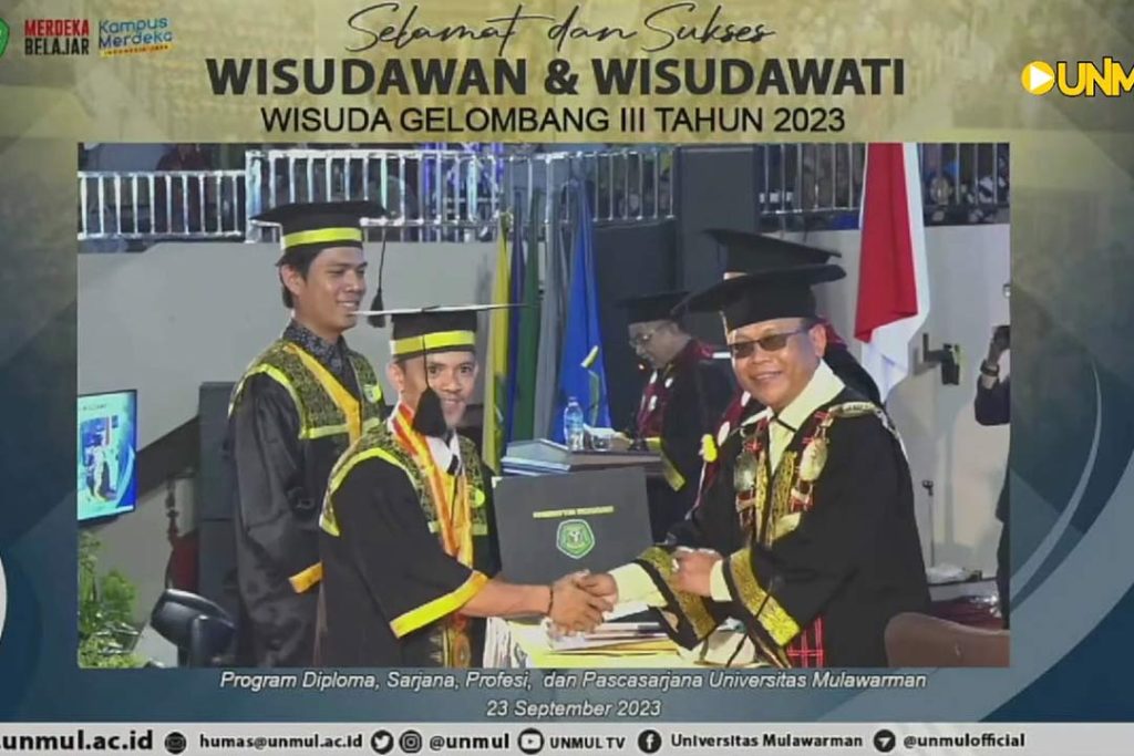Suasana Wisuda Gelombang III Universitas Mulawarman (Unmul).