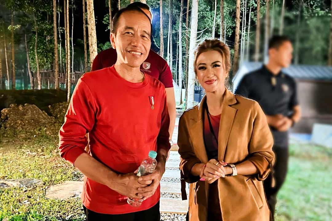 MC Ririz bersama Presiden Jokowi.