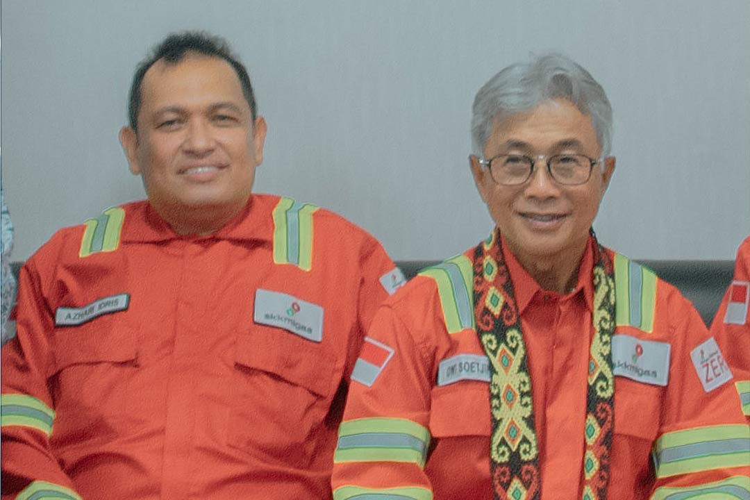 Kepala SKK Migas Dwi Soetjipto (kanan) dan Kepala SKK Migas Kalimantan-Sulawesi (Kalsul) Azhari Idris.