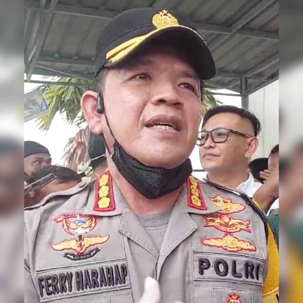 Kepala Kepolisian Resor Kota Padang, Komisaris Besar Polisi Ferry Harahap saat memberikan keterangan terkait kejadian