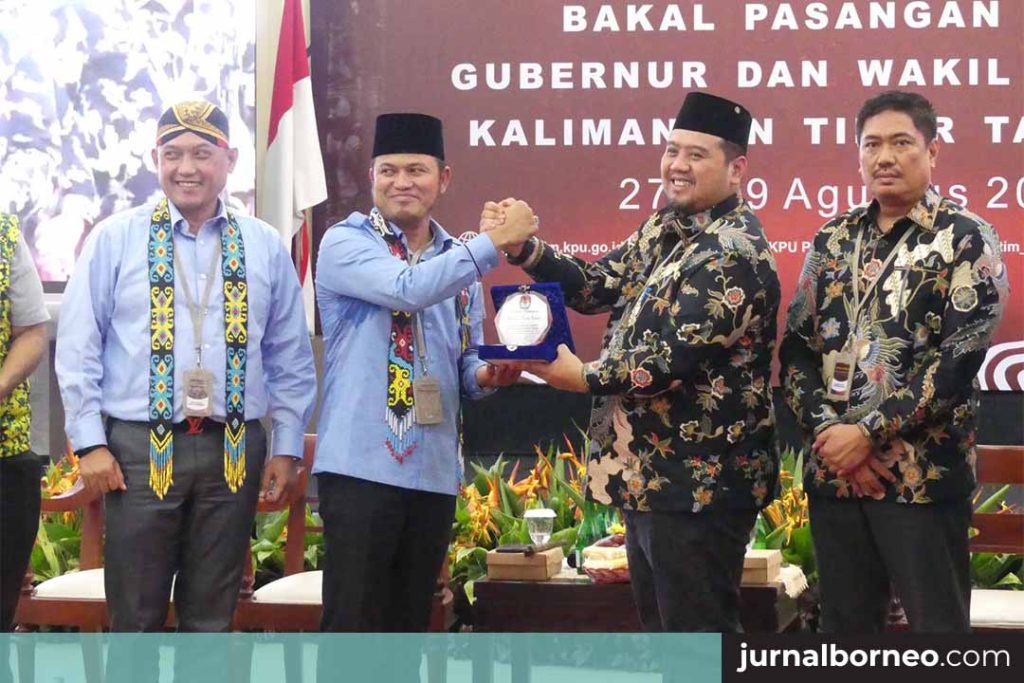 Komisi Pemilihan Umum (KPU) Kaltim resmi menerima Rudy Mas'ud dan Seno Aji sebagai pasangan calon gubernur dan wakil gubernur Kaltim, Kamis (29/8/2024). (Titah/Jurnalborneo)