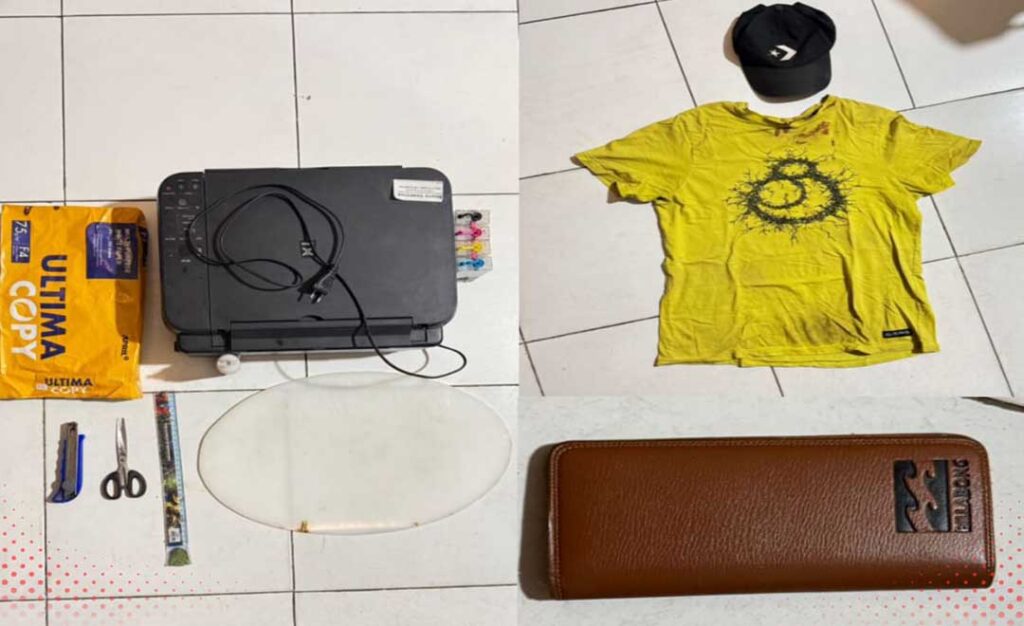 Barang bukti yang berhasil diamankan