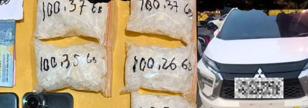 Sejumlah barang bukti yang disita