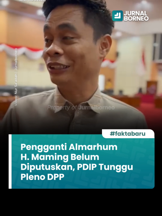 Proses Pergantian Antarwaktu (PAW) anggota DPRD Kota Bontang dari Fraksi PDI Perjuangan untuk mengga